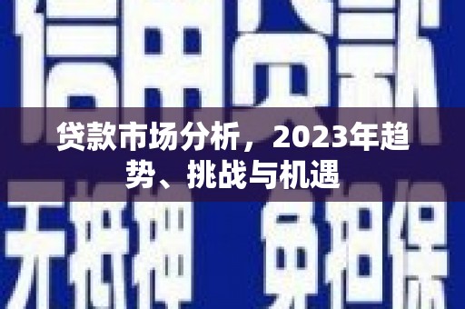 平川贷款市场分析，2023年趋势、挑战与机遇