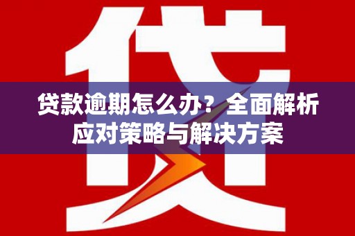 平川贷款逾期怎么办？全面解析应对策略与解决方案