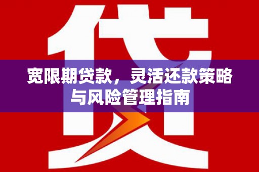 平川宽限期贷款，灵活还款策略与风险管理指南