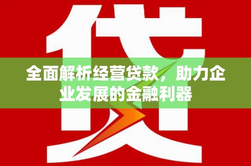 平川全面解析经营贷款，助力企业发展的金融利器