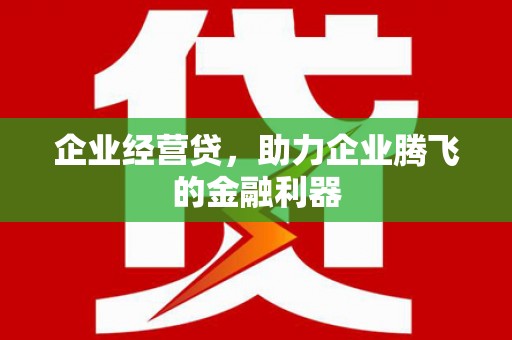 平川企业经营贷，助力企业腾飞的金融利器