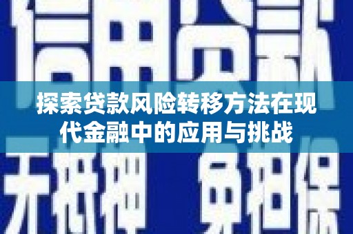 平川探索贷款风险转移方法在现代金融中的应用与挑战
