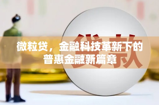 平川微粒贷，金融科技革新下的普惠金融新篇章