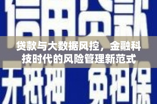 平川贷款与大数据风控，金融科技时代的风险管理新范式