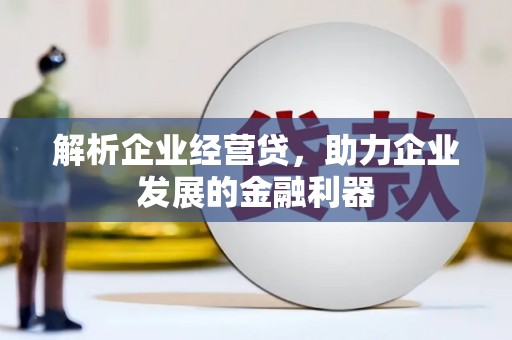 平川解析企业经营贷，助力企业发展的金融利器