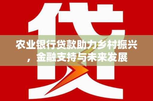 平川农业银行贷款助力乡村振兴，金融支持与未来发展