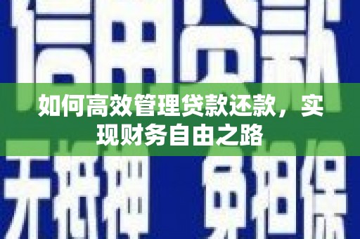 平川如何高效管理贷款还款，实现财务自由之路