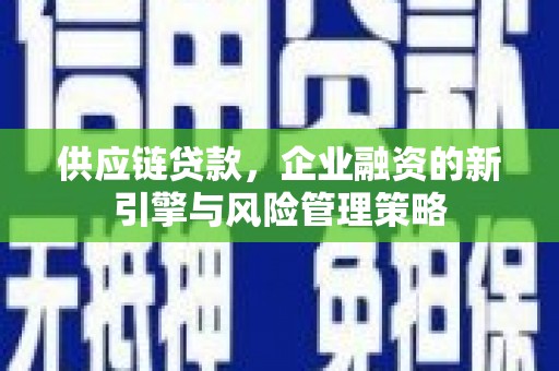 平川供应链贷款，企业融资的新引擎与风险管理策略