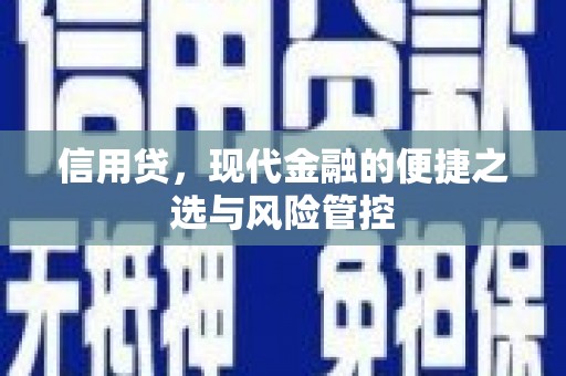 平川信用贷，现代金融的便捷之选与风险管控