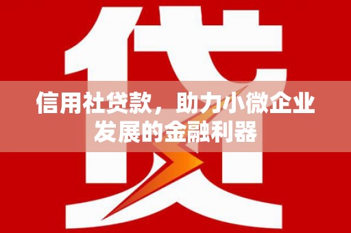平川信用社贷款，助力小微企业发展的金融利器