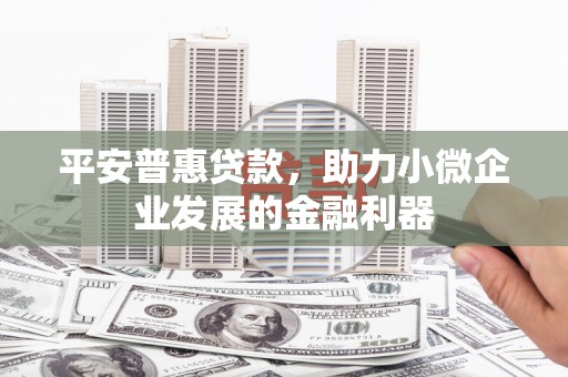 平川平安普惠贷款，助力小微企业发展的金融利器