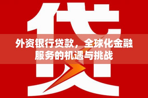 平川外资银行贷款，全球化金融服务的机遇与挑战