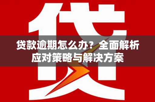 平川贷款逾期怎么办？全面解析应对策略与解决方案